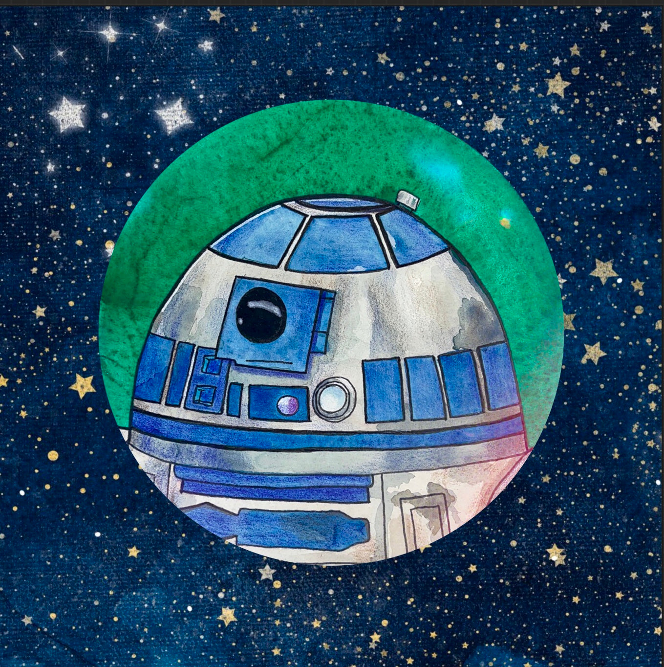 R2-D2 * Droids Original Watercolors - Fiat Lux Illustration