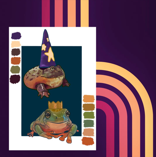 Digital Sketchbook 5x7 Print Amphibian Illustration Frog Toad Art - Fiat Lux Illustration