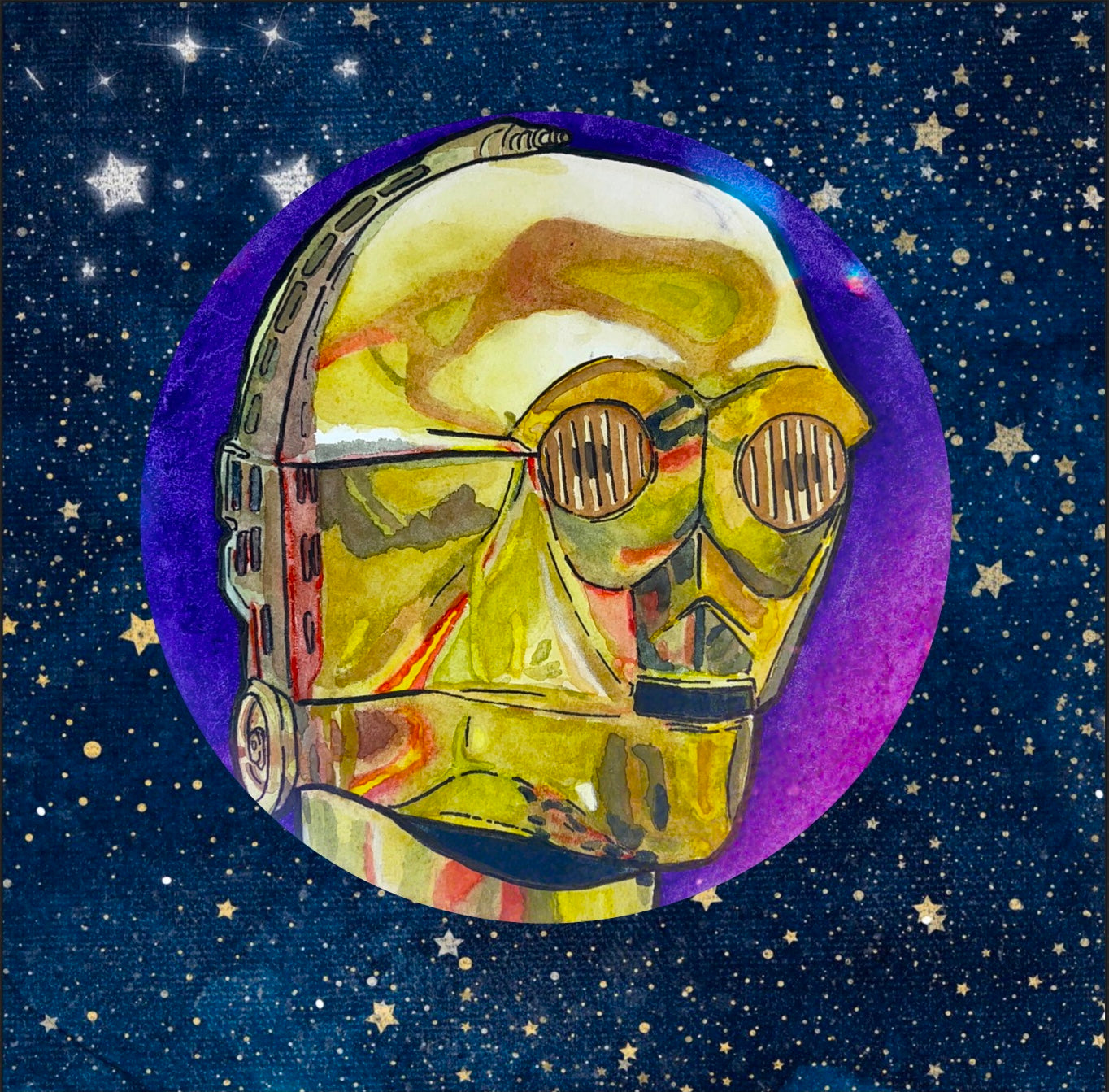 C3-PO * Droids Original Watercolors - Fiat Lux Illustration