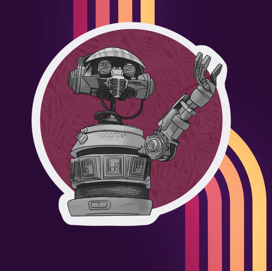 Robots in Space Stickers - DJ R3X - Fiat Lux Illustration