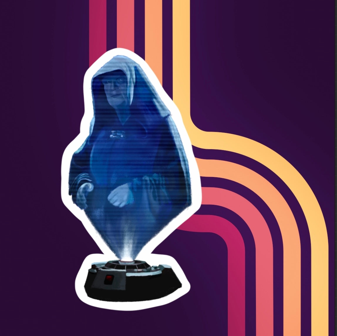Hologram Palpatine Transparent Vinyl Sticker