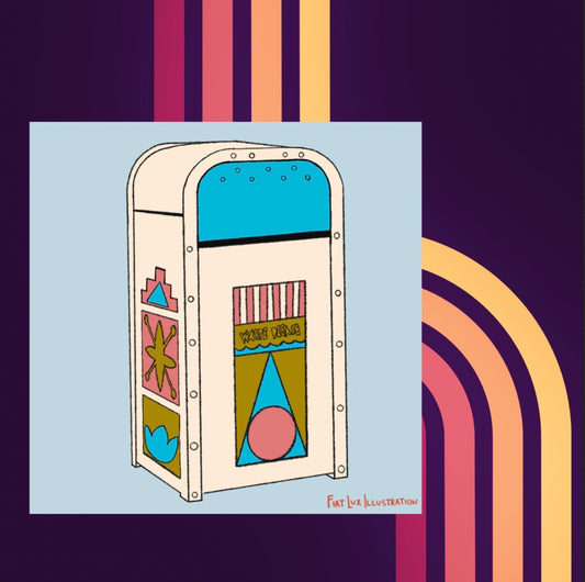 Happiest Trash Can Fantasyland Small World Print - 4x6 - Fiat Lux Illustration