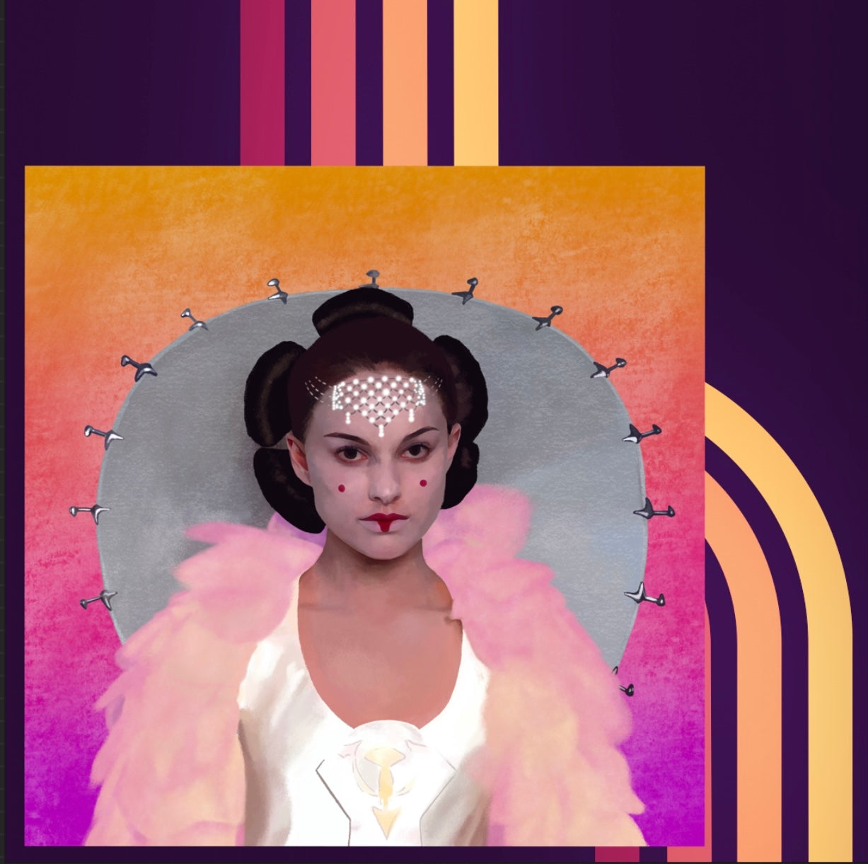 6x6 Art Print Queen Celebration Parade Costume - Fiat Lux Illustration
