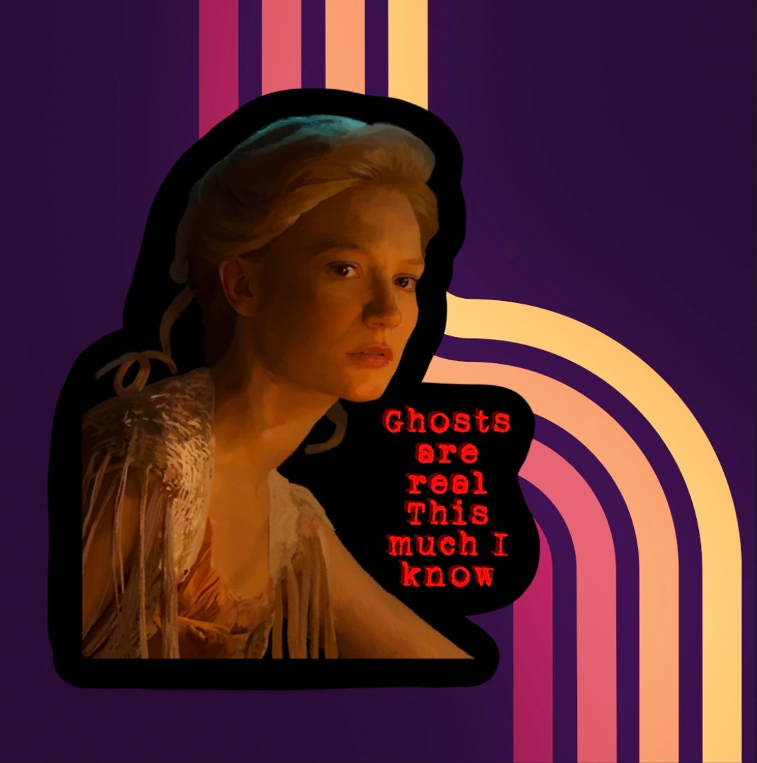 Final Girls Stickers - Crimson Peak Edith Cushing Mia Wasikowska Portrait Vinyl Sticker - Fiat Lux Illustration