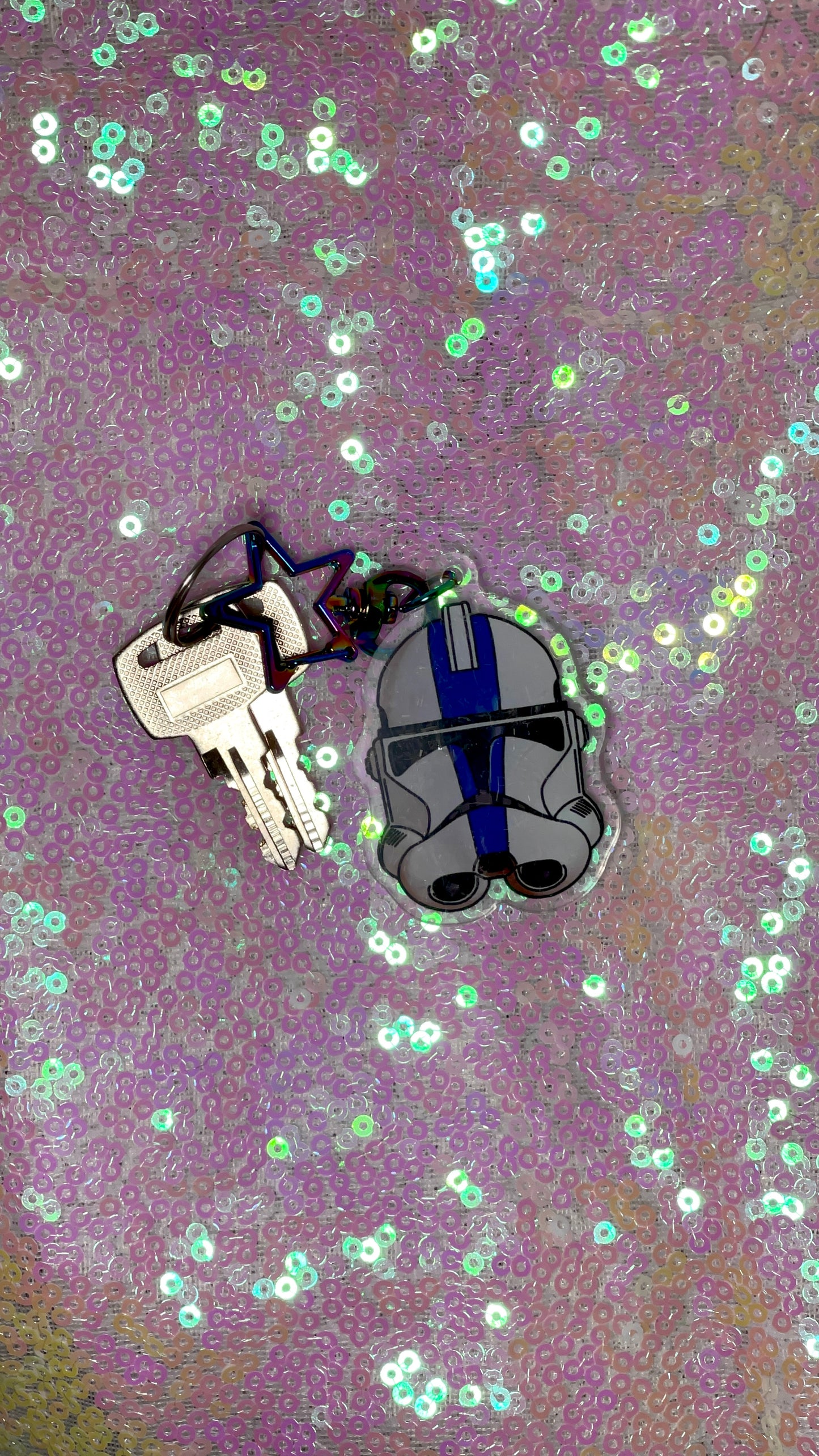 Clone Trooper 501st Helmet Acrylic Keychain