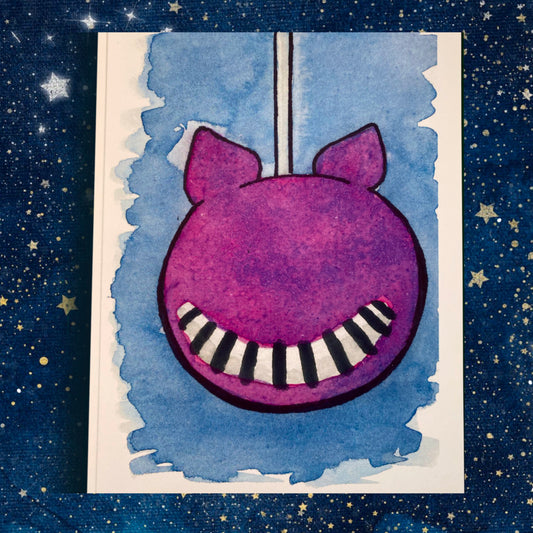 Wonderland Cheshire Cat Inspired Dessert Food Illustration - The Happiest Caramel Apples on Earth - Fiat Lux Illustration