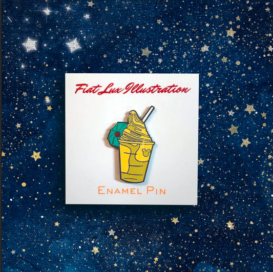 Pineapple Whip Dessert Enamel Pin - Fiat Lux Illustration