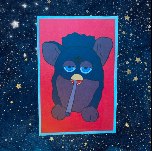 Cursed Furbies - Blaze It Furby 4x6 Art Print - Fiat Lux Illustration