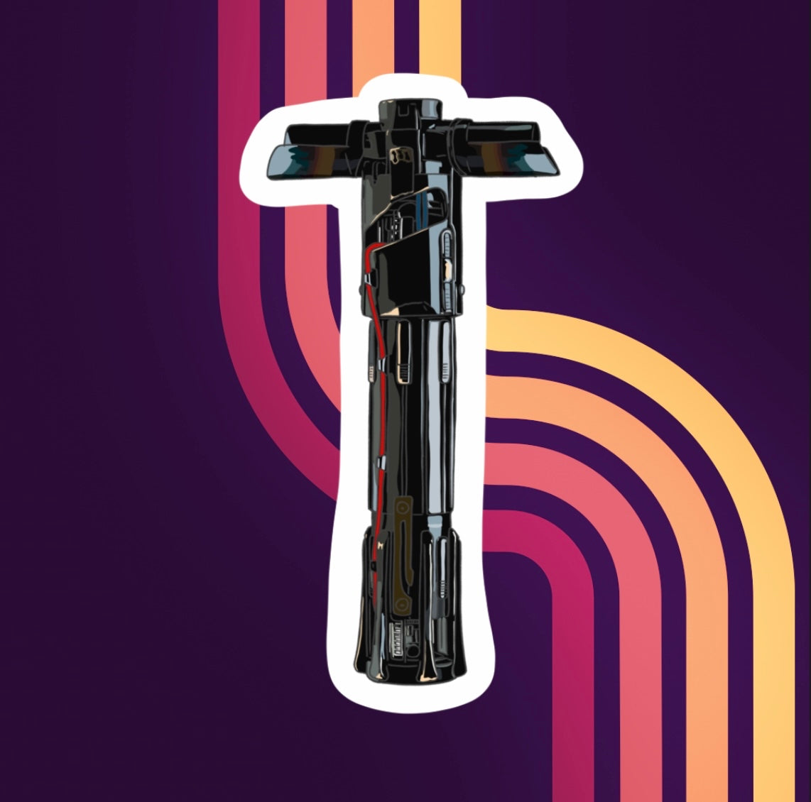 Kylo Ren Holographic Star Lightsaber Sticker - Main Image