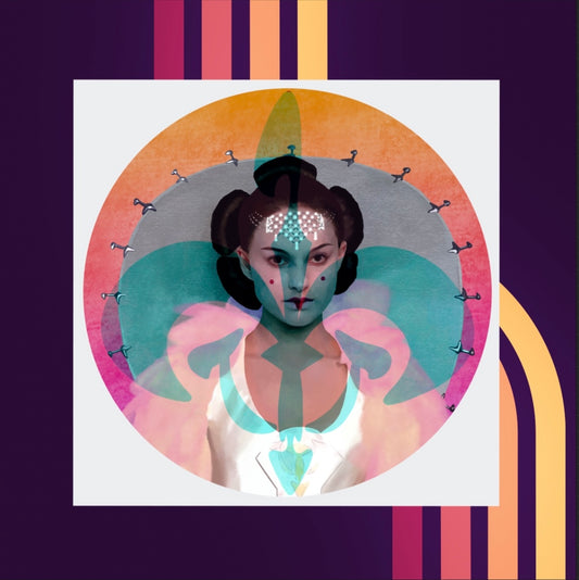 Kiss Cut Circle Sticker Padme Amidala Naberrie Celebration Parade Outfit.