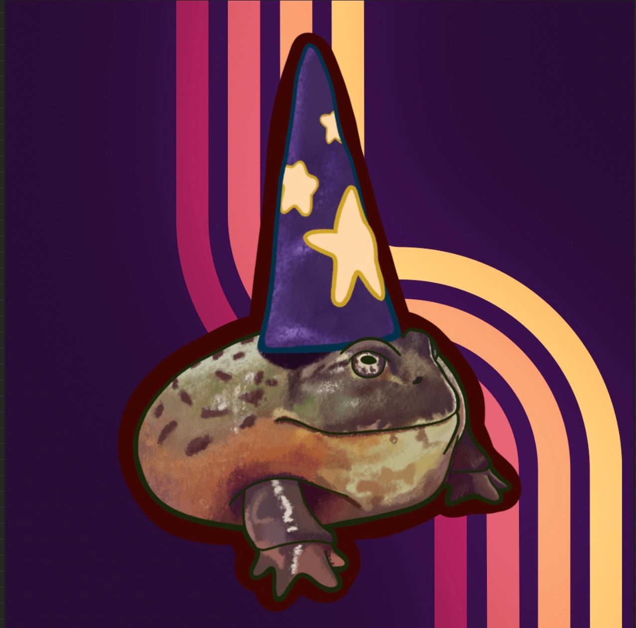 You’re a Wizard Toad Mini Vinyl Sticker - Fiat Lux Illustration