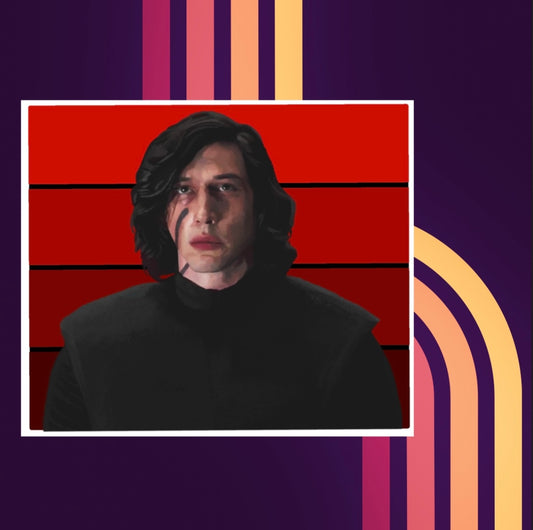 vinyl Sticker kylo ren Color Block Ombre red