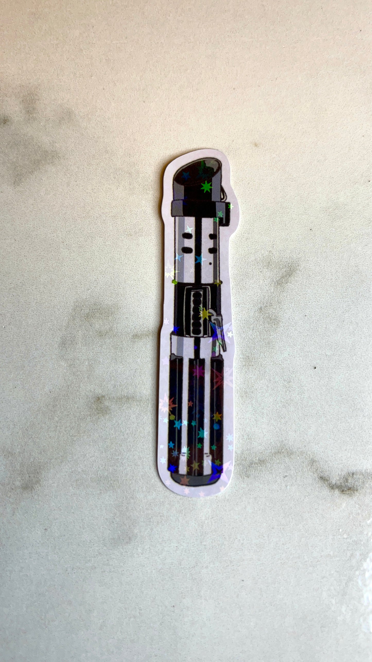 Darth Vader Holographic Star Lightsaber Sticker