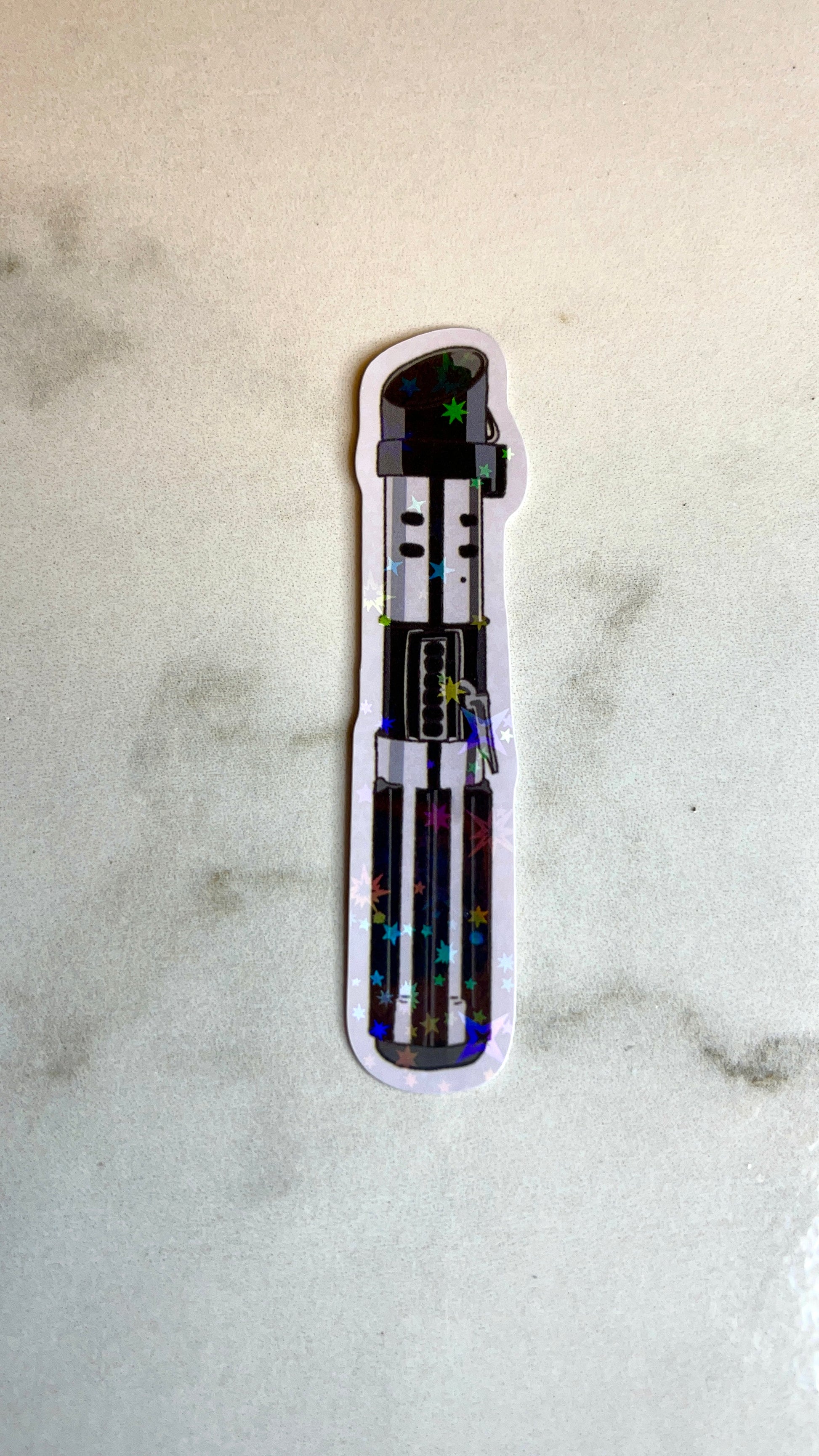 Darth Vader Holographic Star Lightsaber Sticker