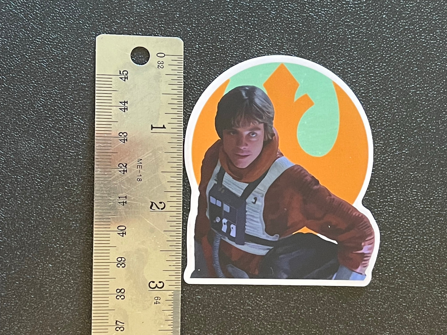 Rebel Alliance Luke Skywalker Stained Glass Portrait Sticker
