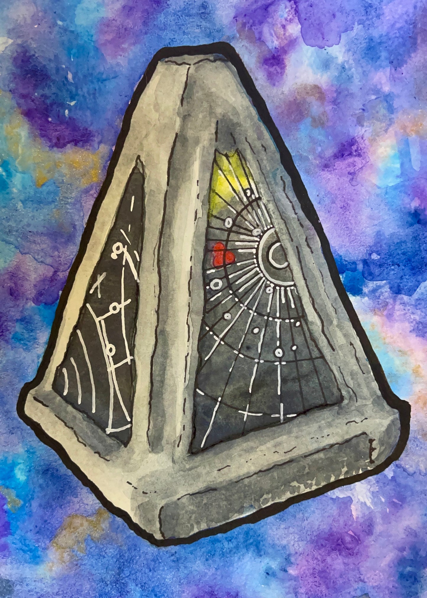 Sith Wayfinder Original Watercolor - Fiat Lux Illustration