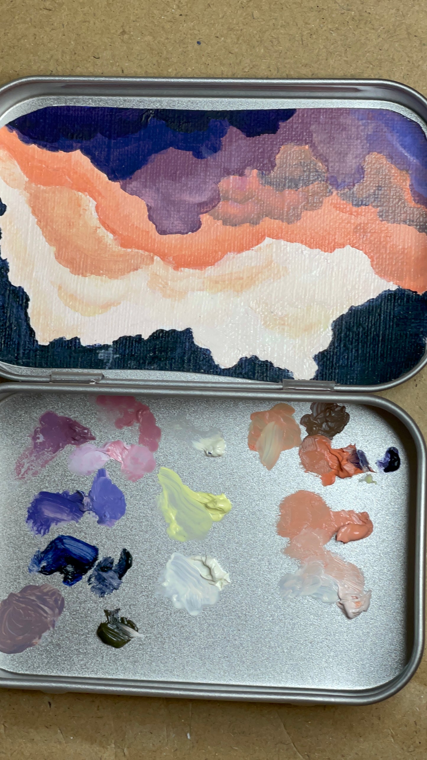 Sunset Oil Painting Tin Palette Series 1 - Fiat Lux Illustration