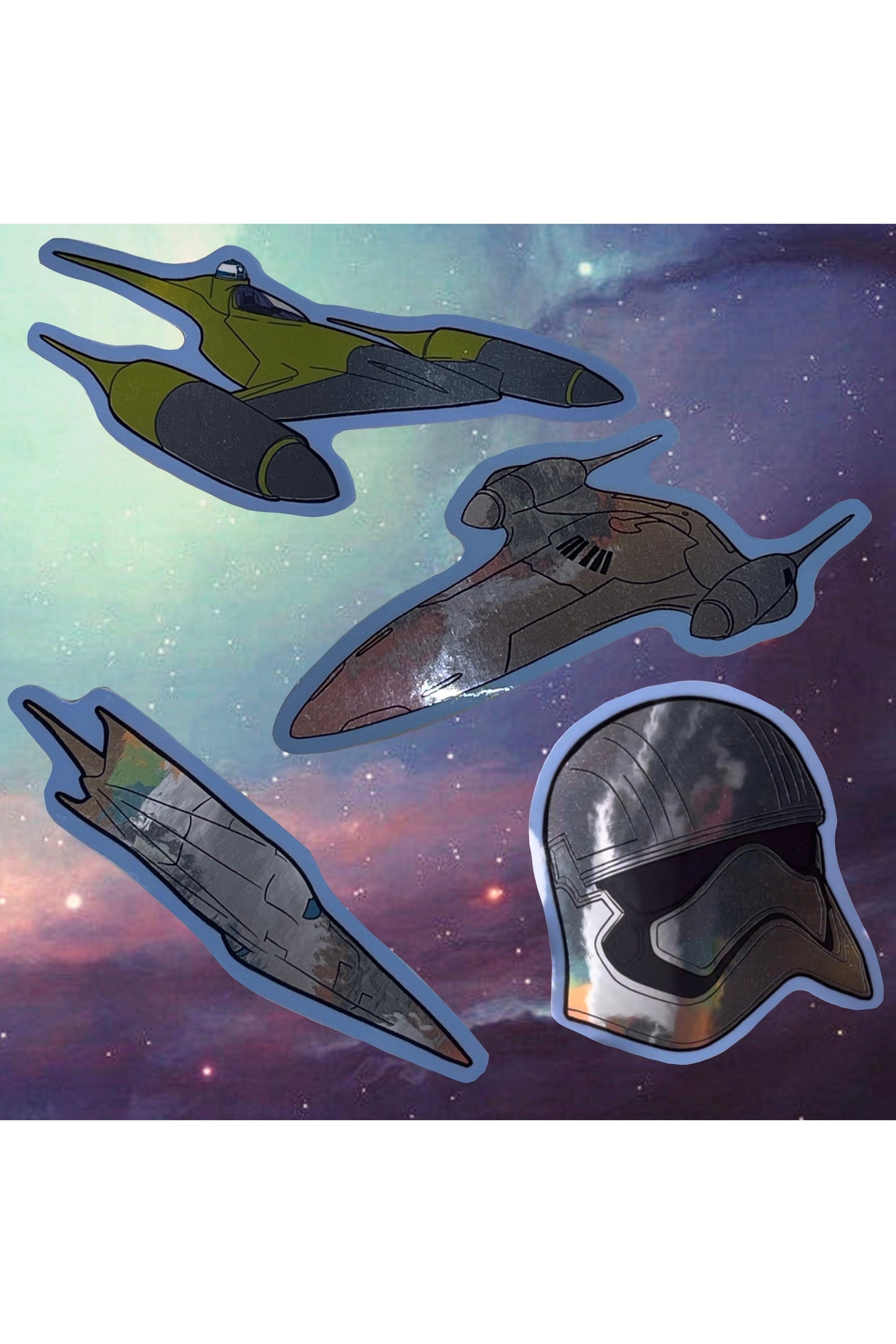 Naboo Chromium Die Cut Chrome Sticker Pack (Set of 4).
