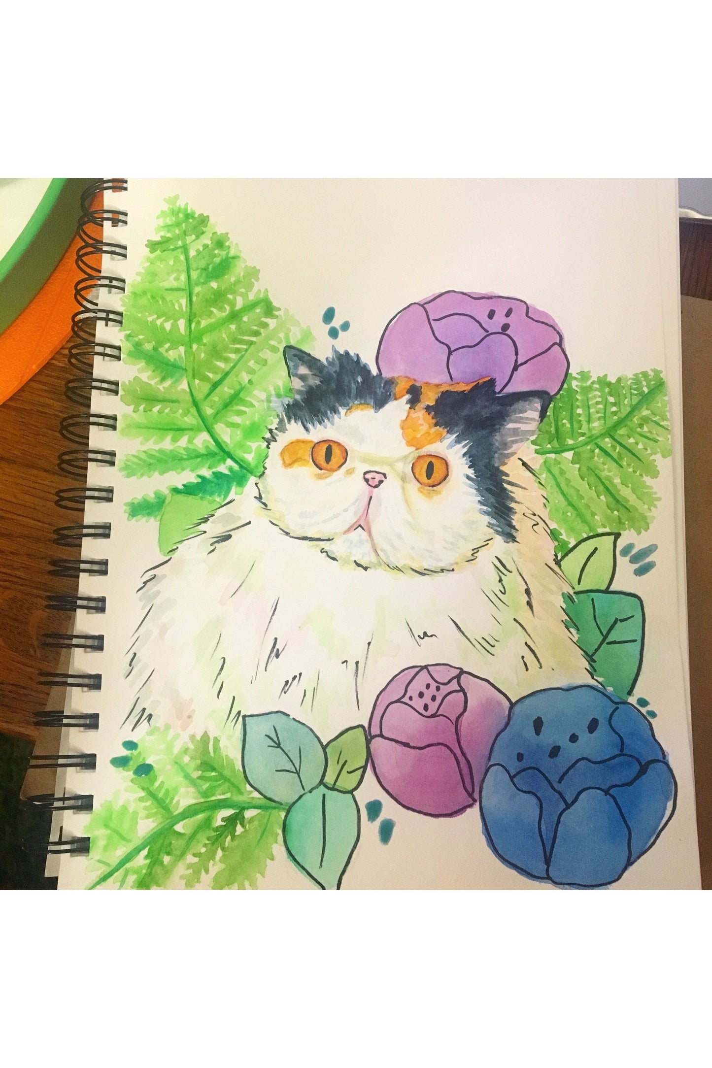 Custom Animal Art - Watercolor Portrait Size 8x10.