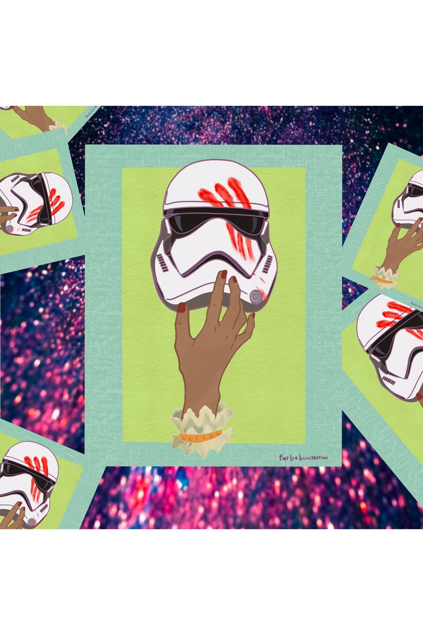 Space Heroes Victorian Style Postcard Art Print Pack (Set of 3).
