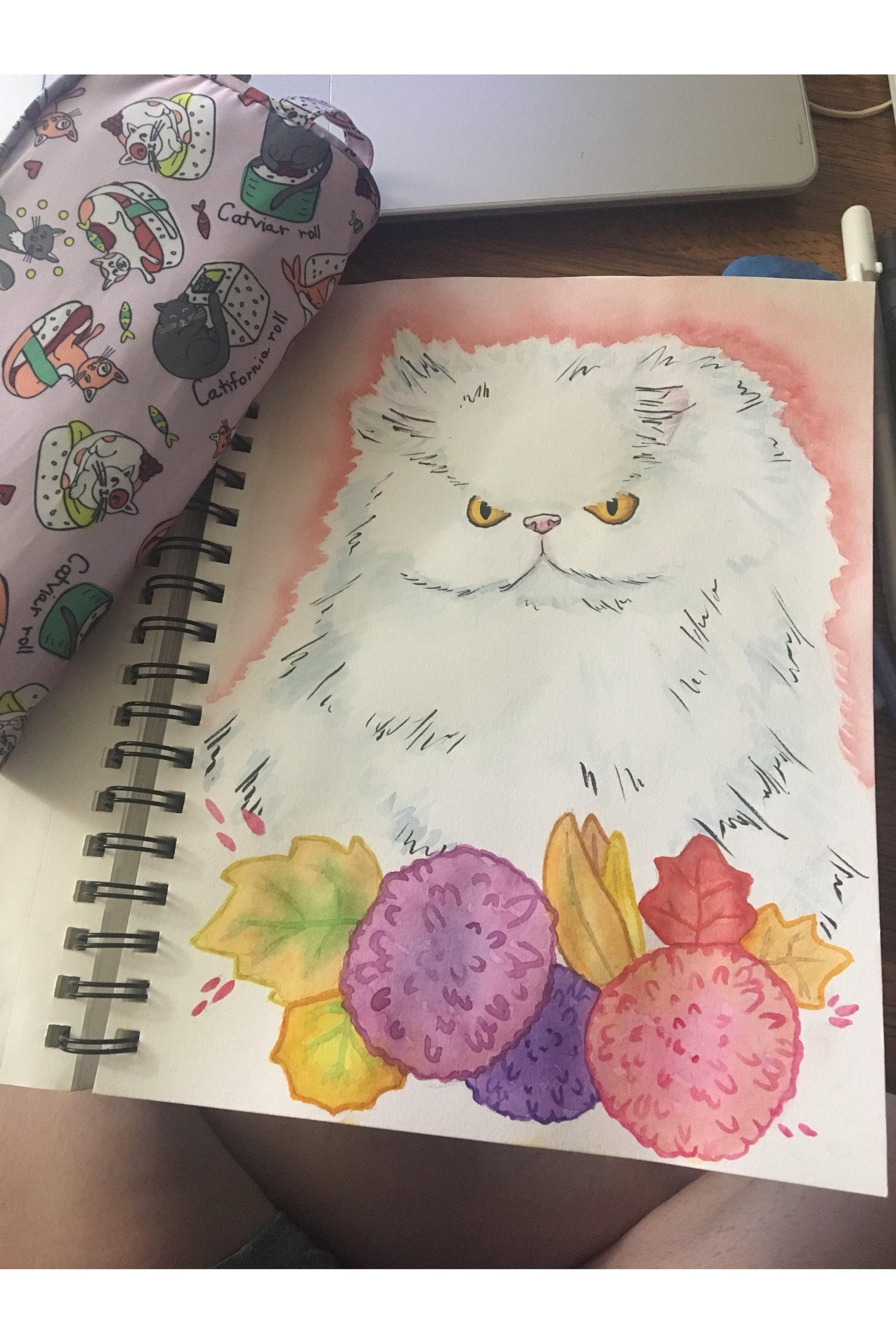 Custom Animal Art - Watercolor Portrait Size 8x10.