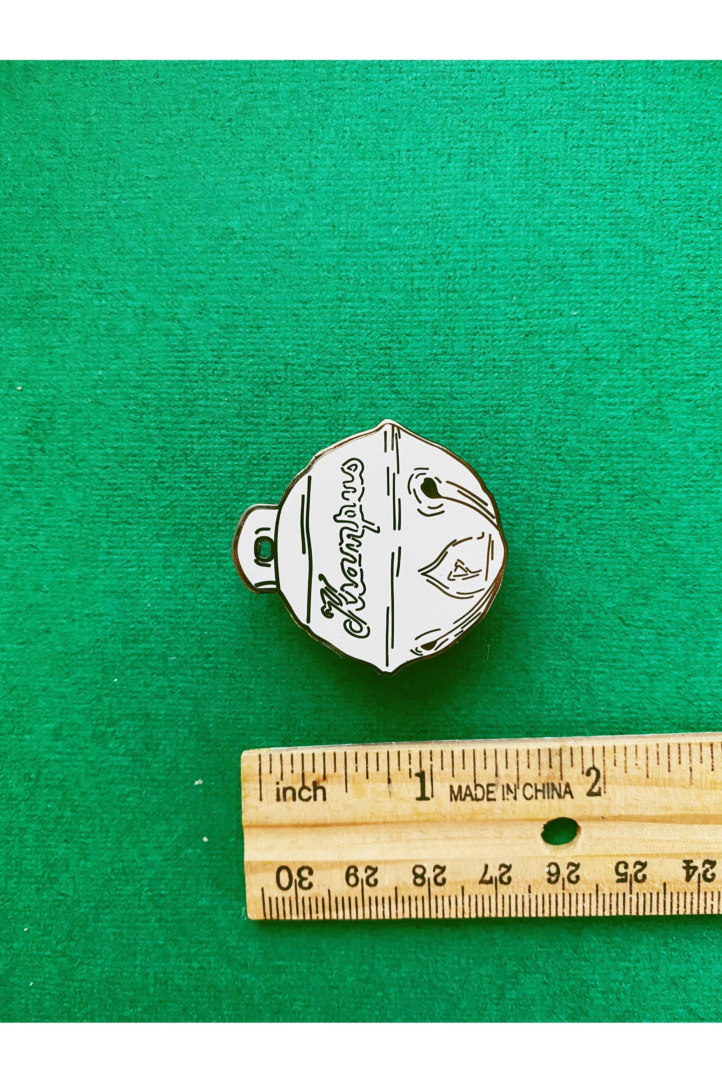 Krampus Bell Enamel Yule Christmas Horror Pin.