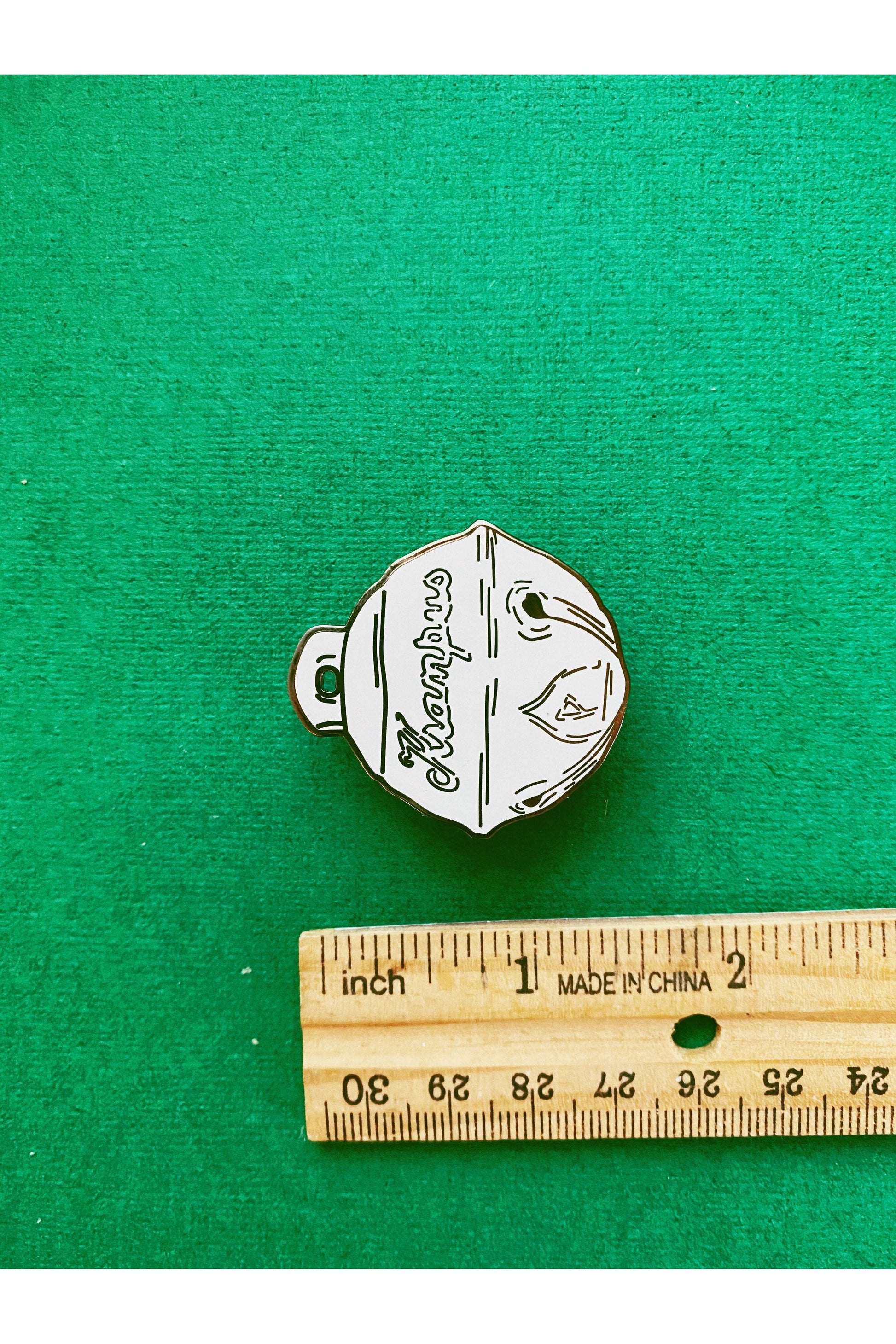 Krampus Bell Enamel Yule Christmas Horror Pin.