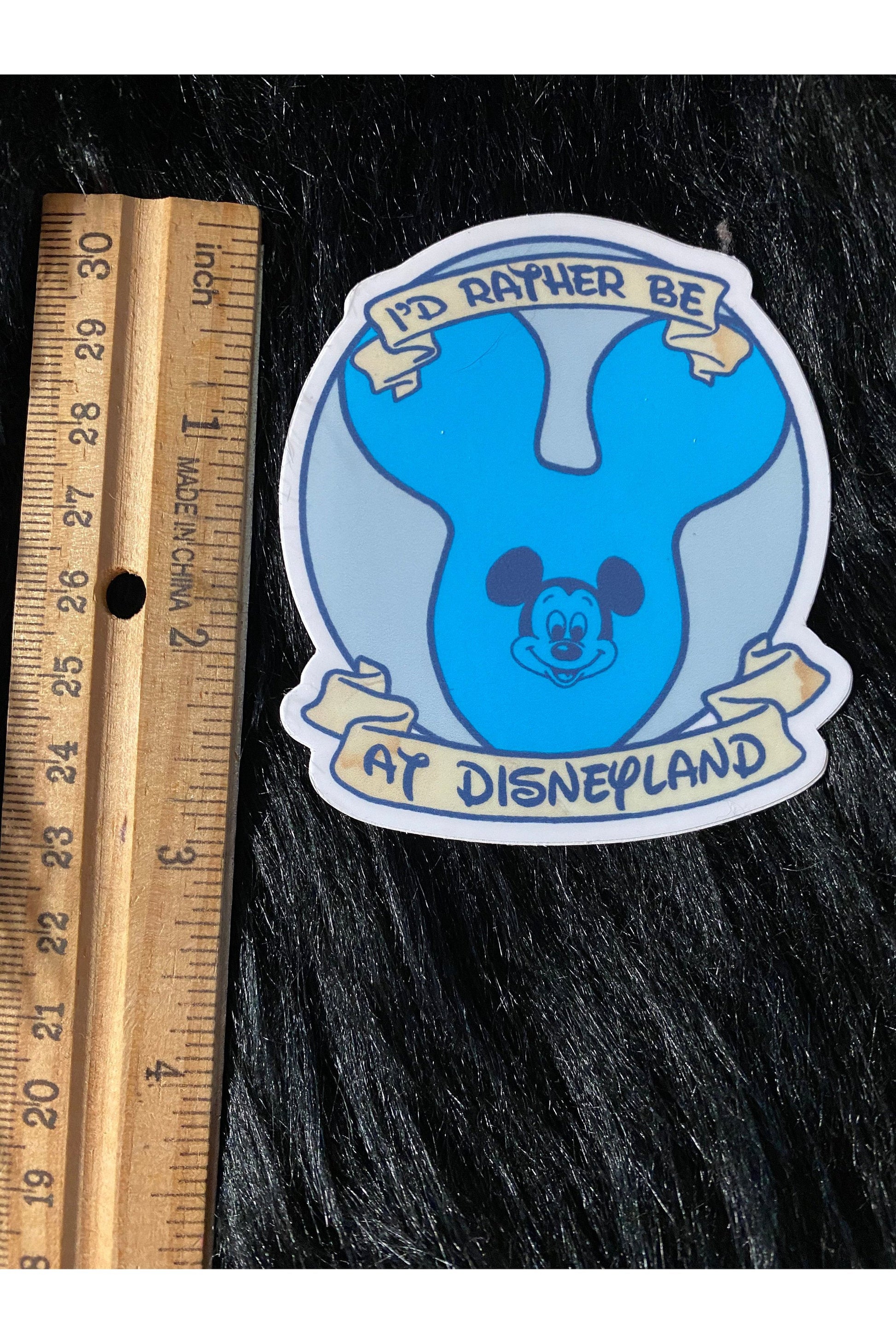 Happiest Balloon “I’d Rather Be at Disneyland” Vinyl Sticker Multiple Colors.
