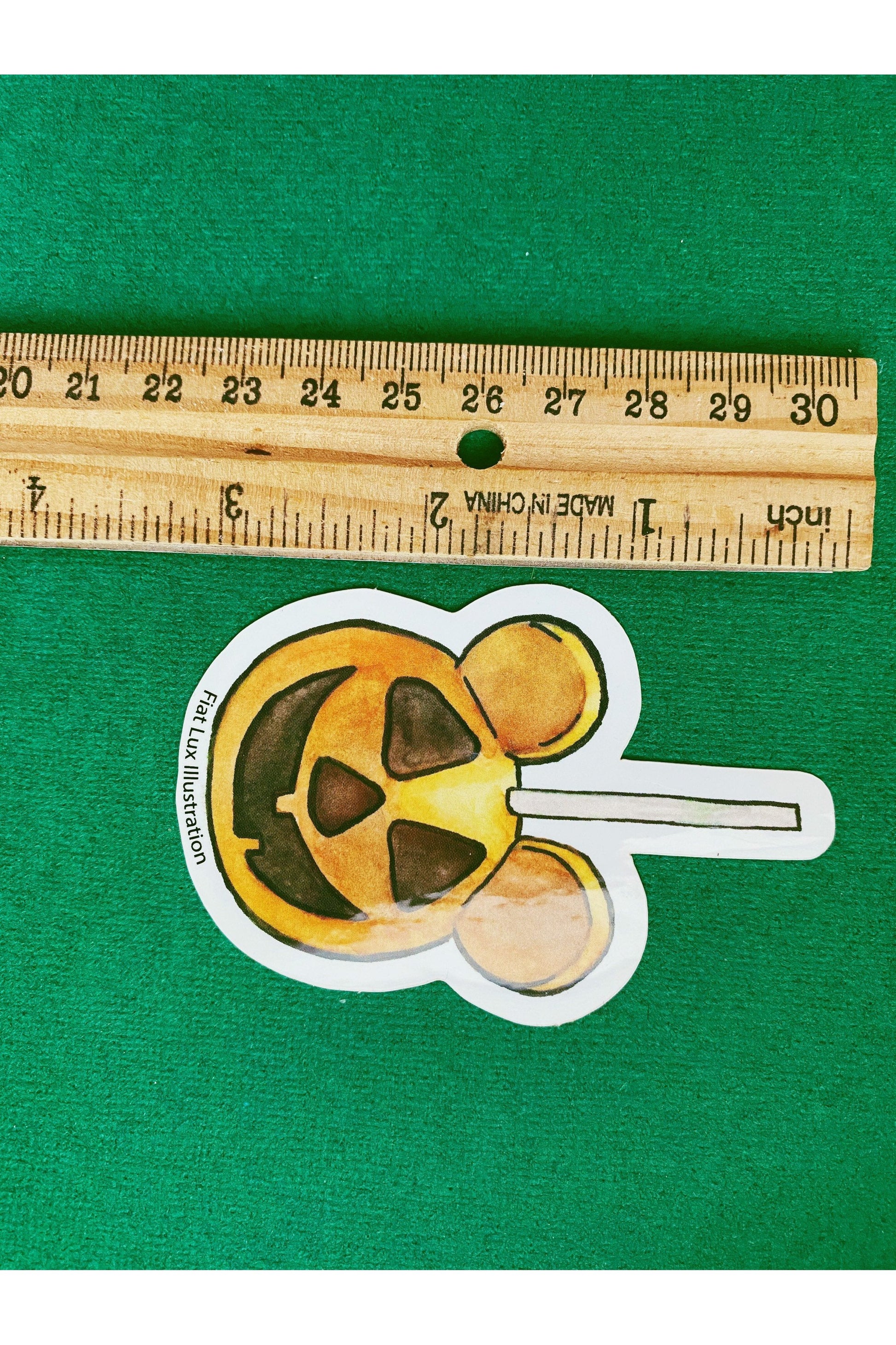 Jack O'Lantern Mickey Caramel Apple Vinyl Sticker.