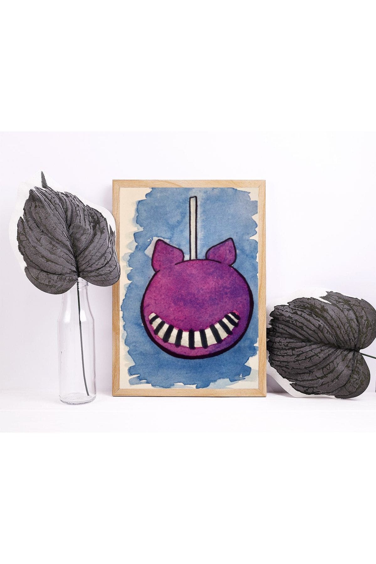 Wonderland Cheshire Cat Inspired Dessert Food Illustration - The Happiest Caramel Apples on Earth.