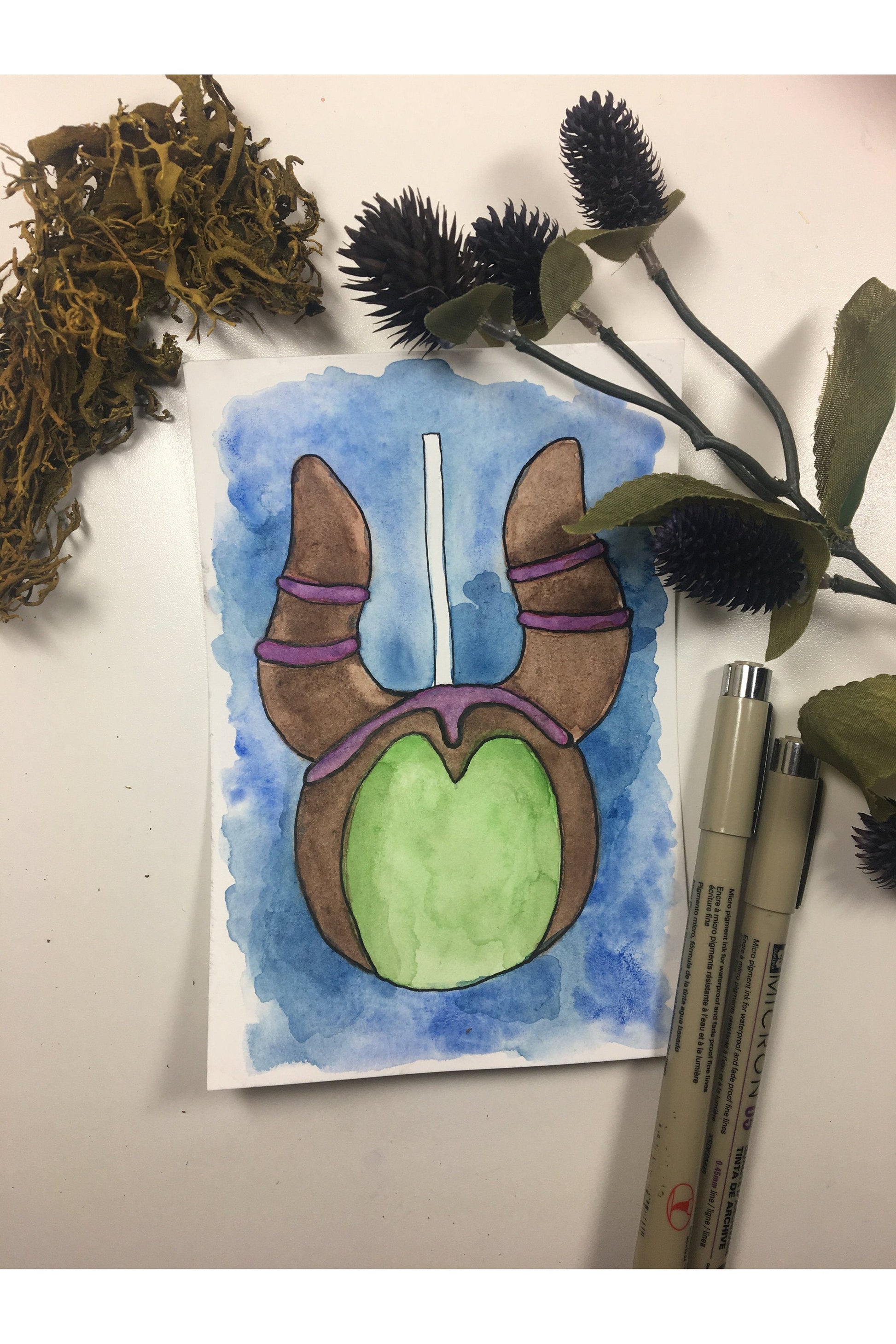 Maleficent Villians Evil Halloween Inspired Dessert Food Illustration - The Happiest Caramel Apples on Earth.