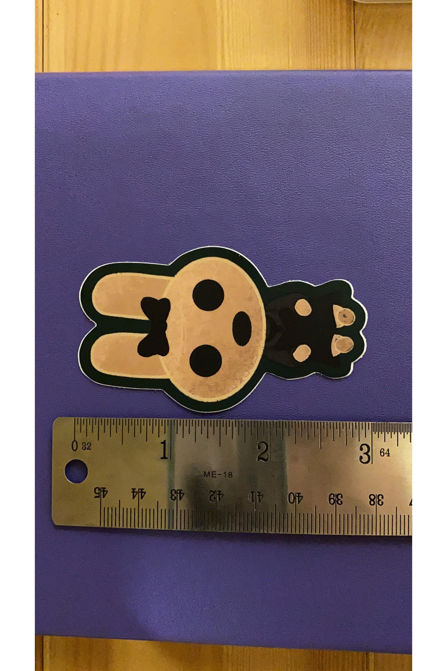 Vinyl Sticker animal crossing video game character coco the bunny goth dress green border