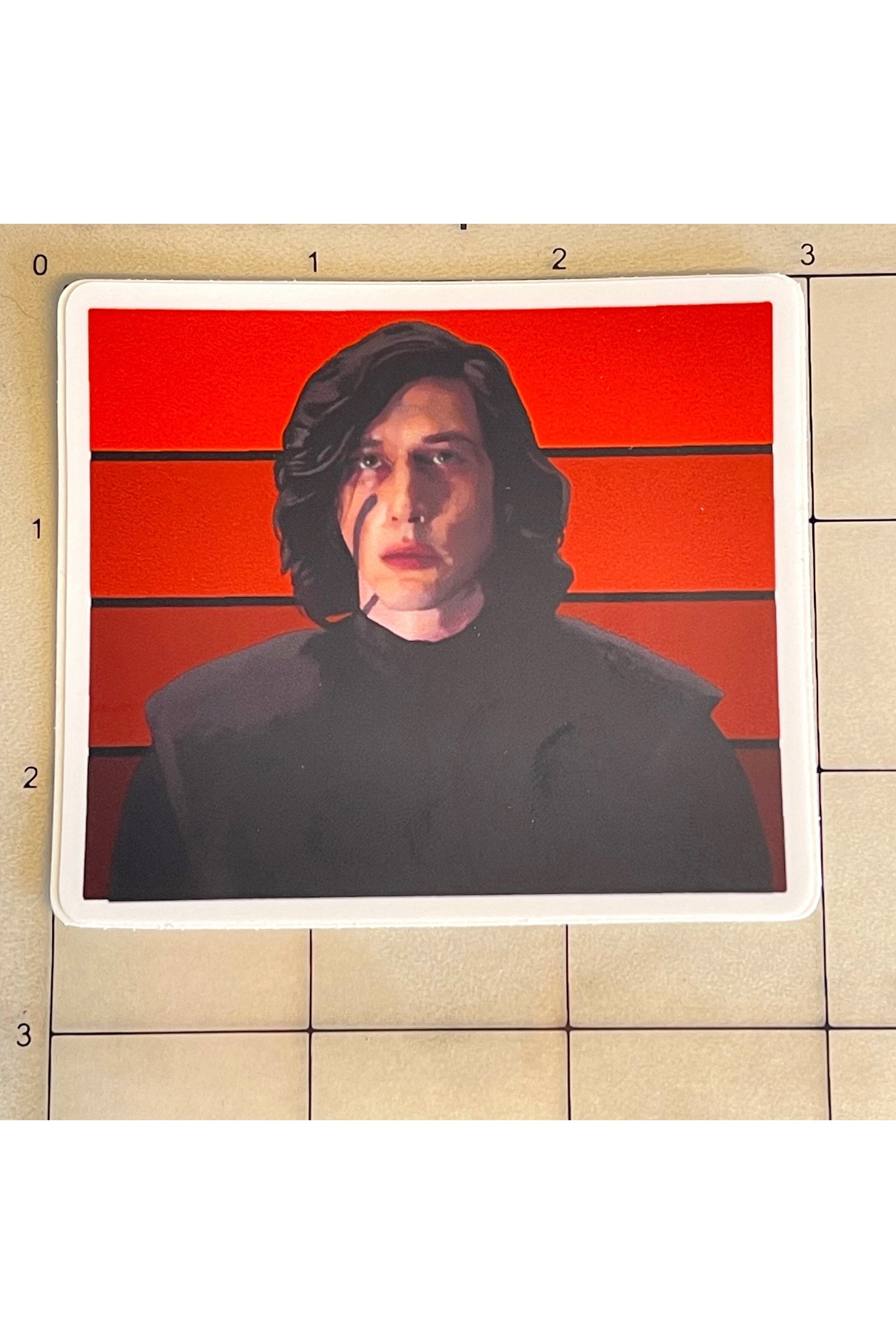 vinyl Sticker kylo ren Color Block Ombre red