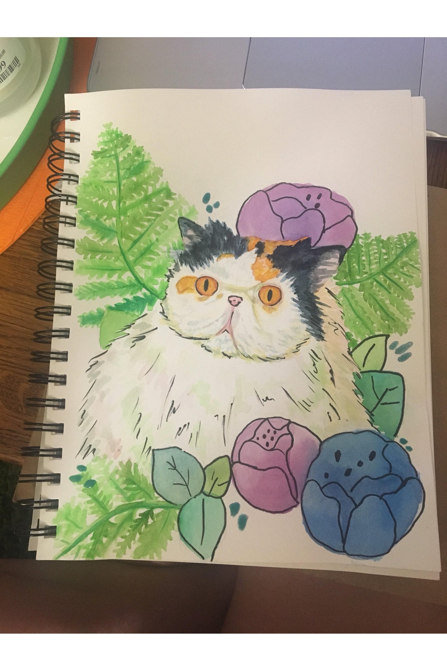 5x7 Custom Pet Portrait Watercolor Illustration.