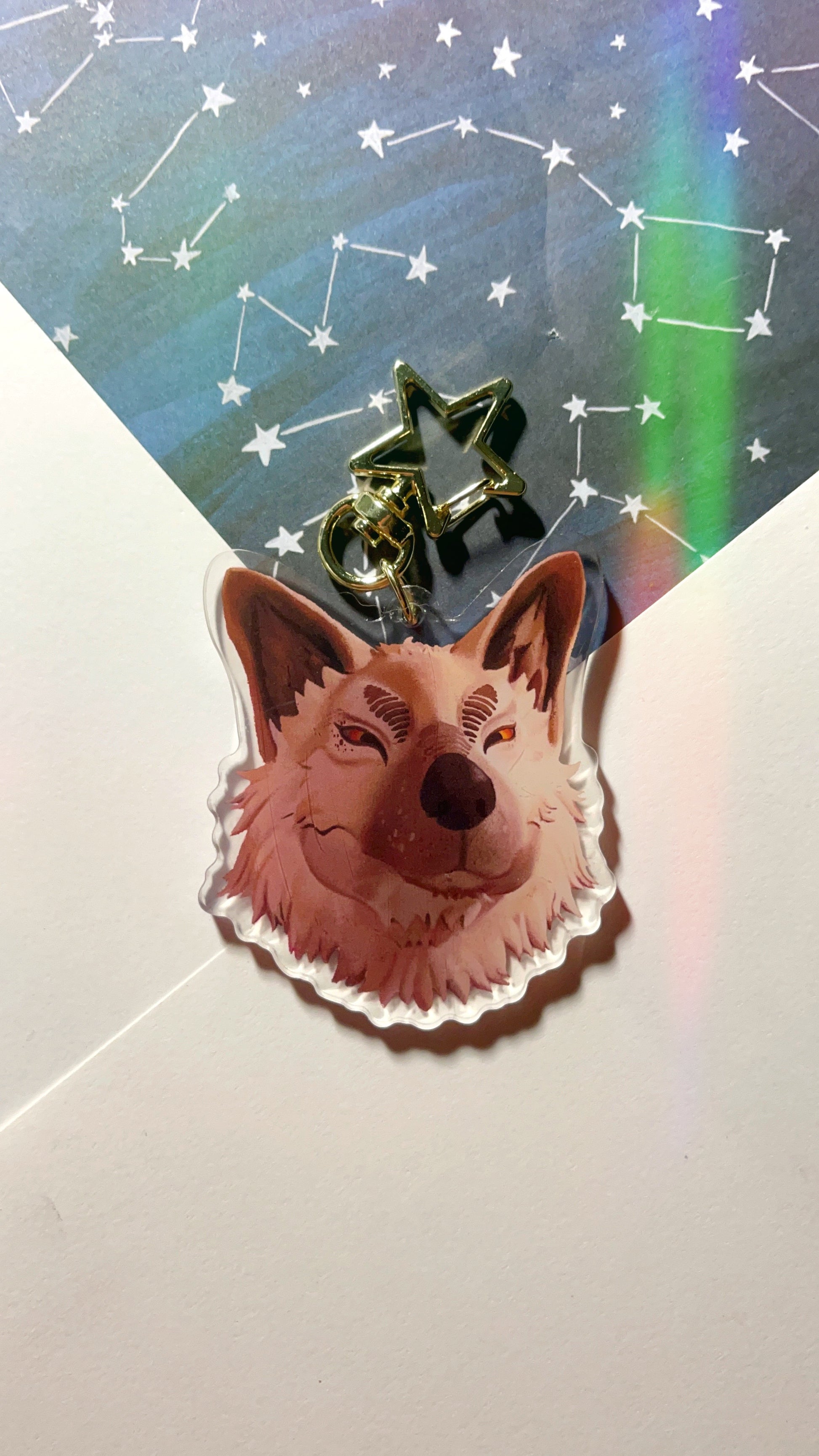 White Loth Wolf Lothal Kanan Jarrus Star Wars Rebels Spirit Acrylic Keychain