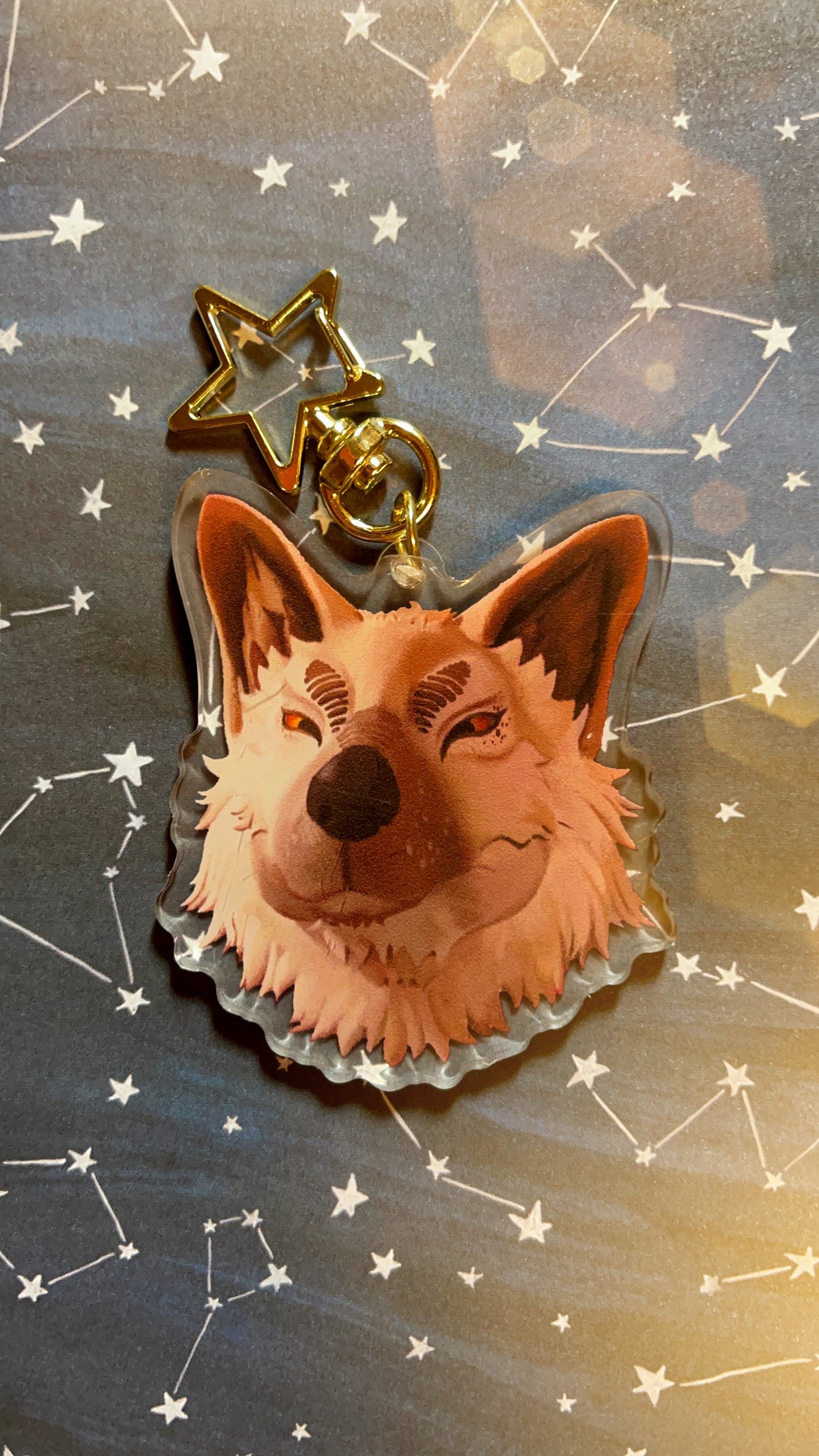 White Loth Wolf Lothal Kanan Jarrus Star Wars Rebels Spirit Acrylic Keychain