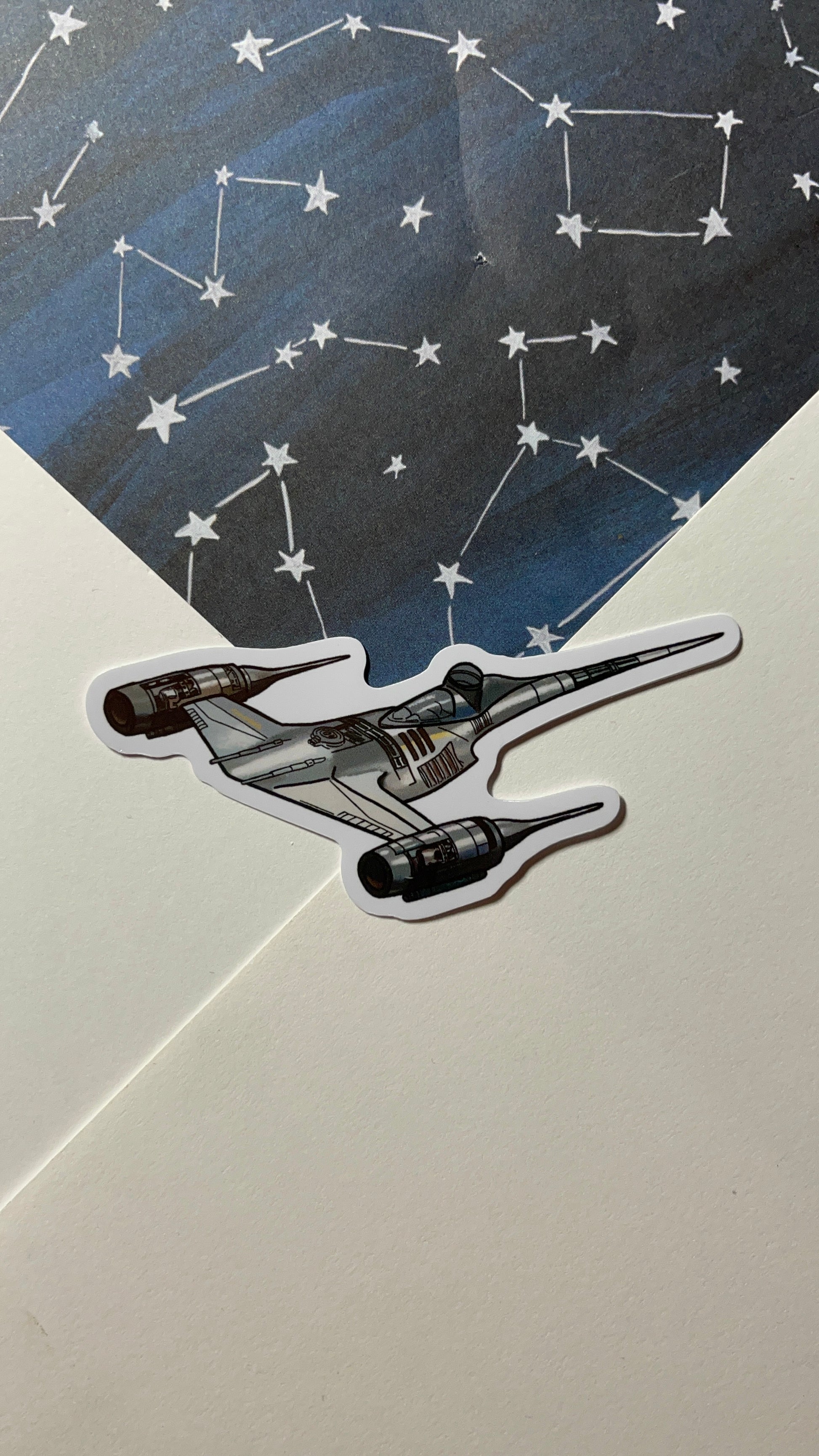 Naboo N-1 Starfighter Mandalorian Din Djarin Tatooine Ship Vinyl Sticker