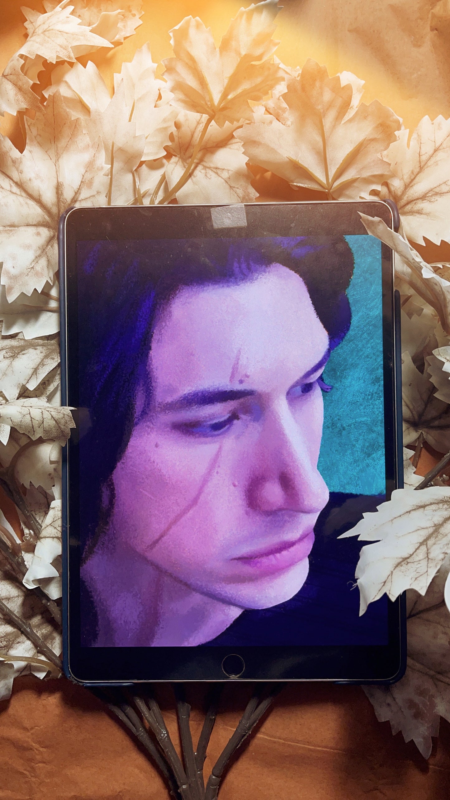 Art print of Kylo Ren from the last jedi 3/4th portrait
