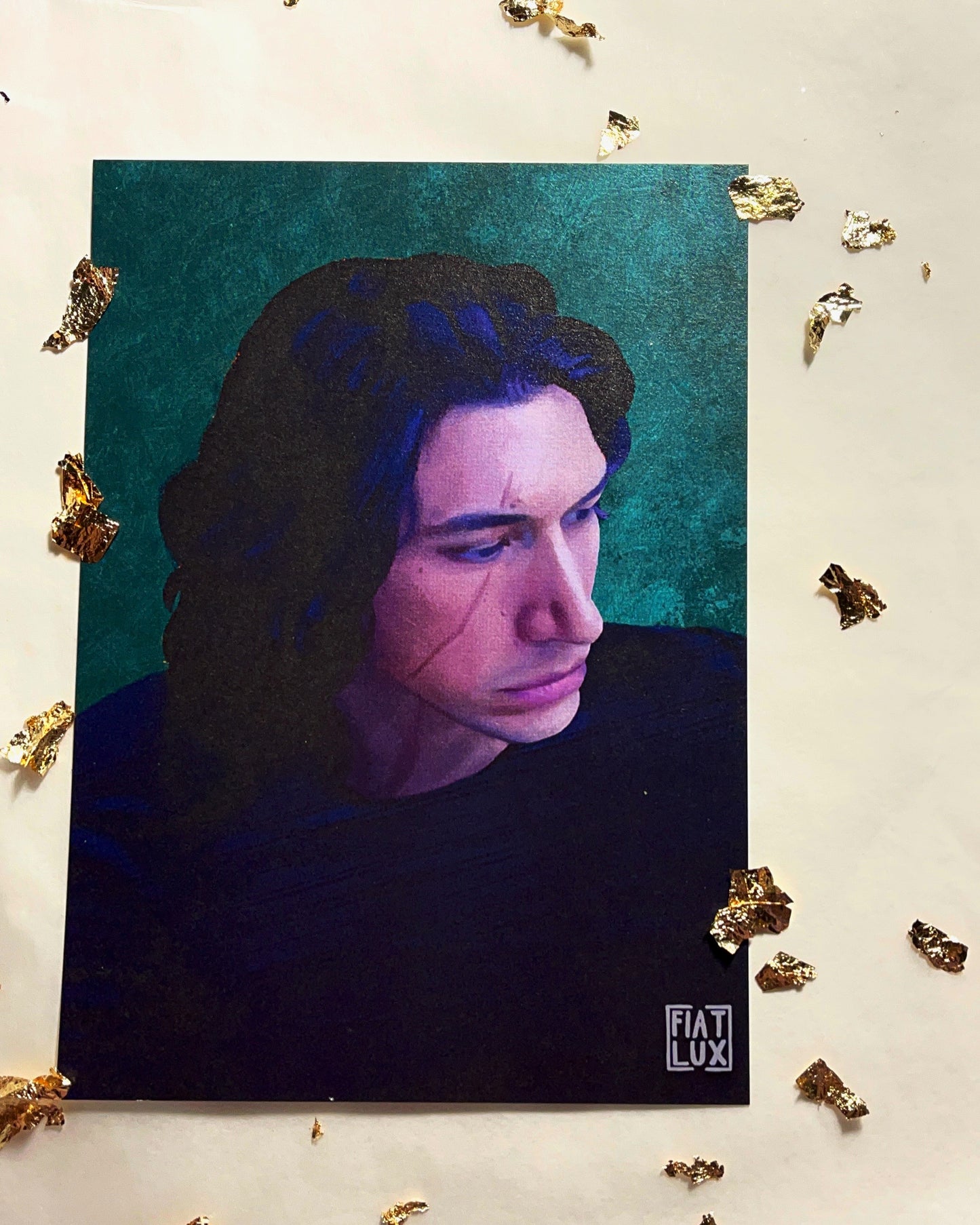 Art print of Kylo Ren from the last jedi 3/4th portrait