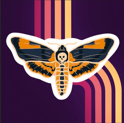 Deaths Head Moth Silence of the Lambs Horror Movie Vinyl Sticker
