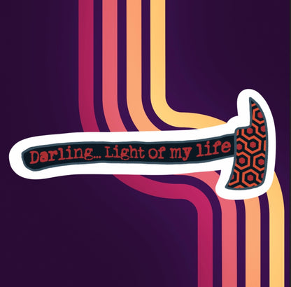 Darling, Light of My Life Axe Horror Film Mini Sticker