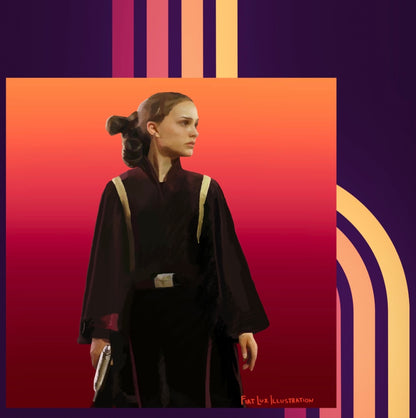 6x6 Art Print Queen Naboo Invasion Outfit