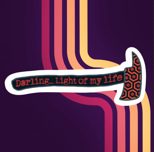 "Darling...light of my life" Horror Axe Acrylic Keychain
