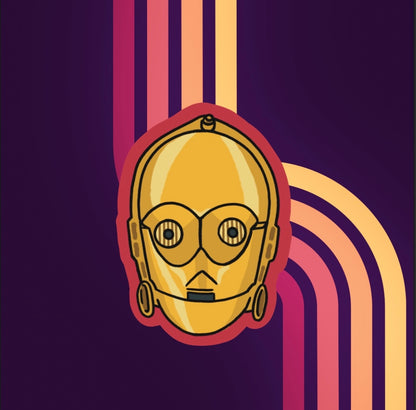 Robots in Space Stickers - C3PO