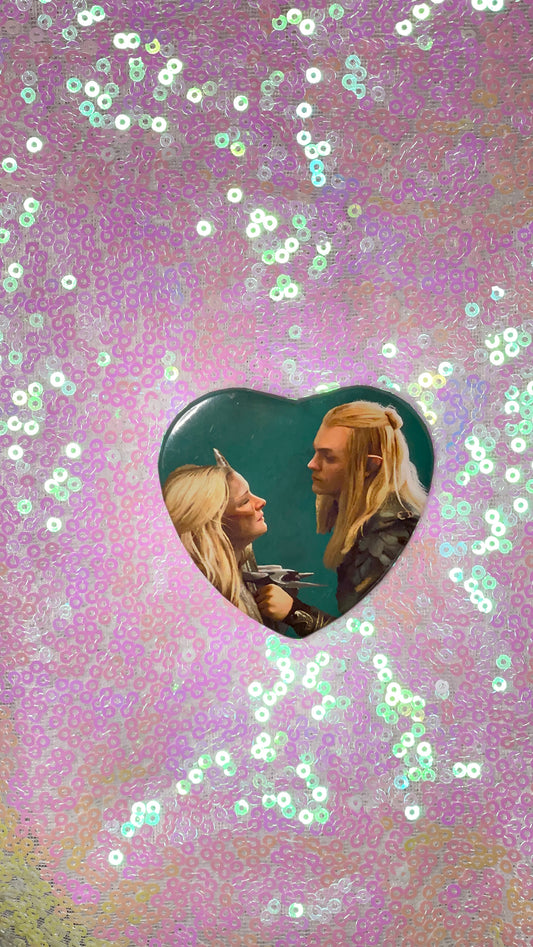 Rings of Power Sauron Galadriel Saurondriel Halbrandiel Heart Buttons 2025