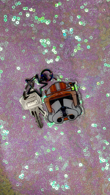 Clone Trooper Cody Helmet Acrylic Keychain