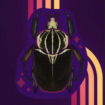 Goliath Beetle Matte Vinyl Nature Sticker