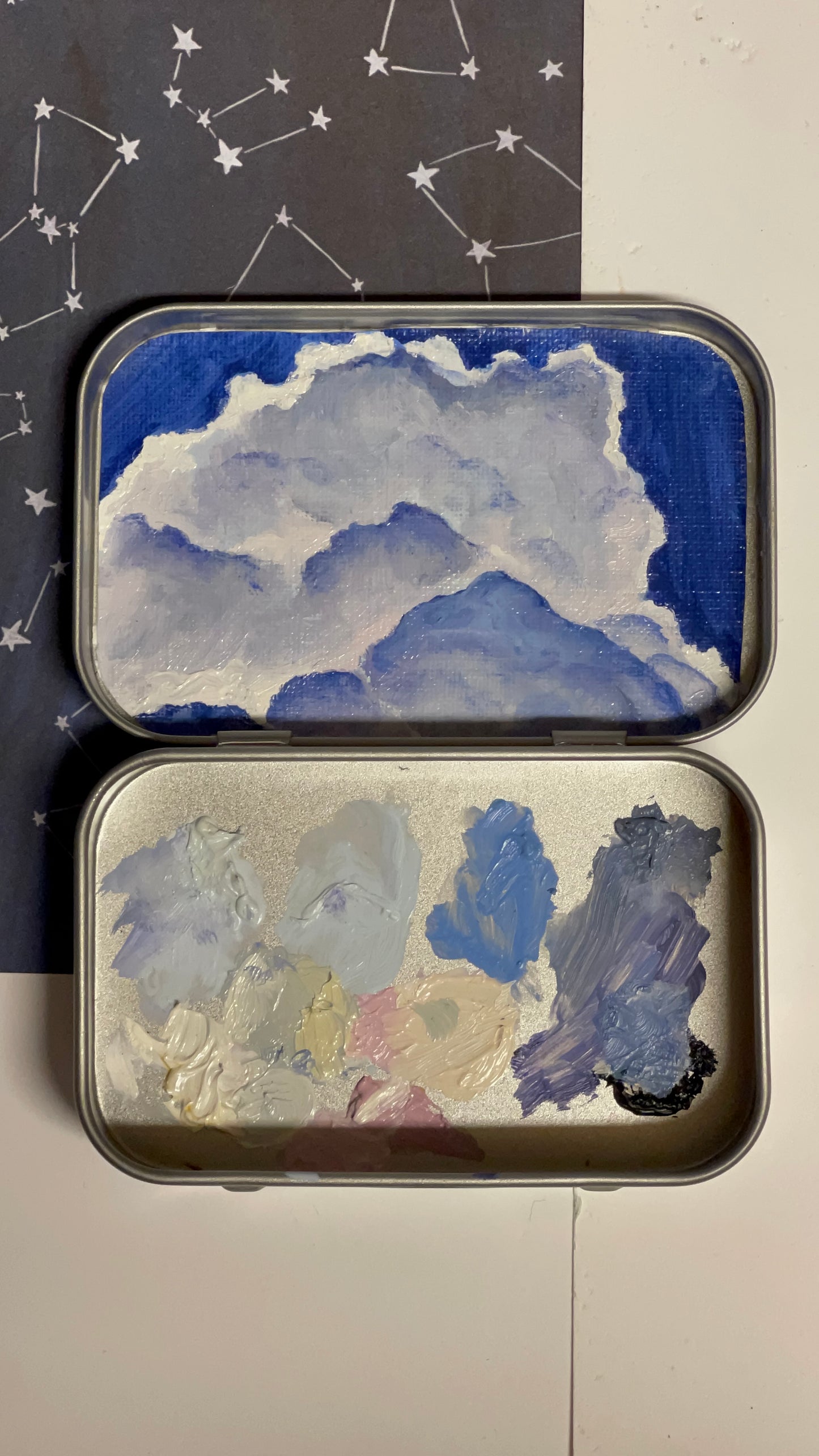 Clouds Oil Painting Tin Palette Series 4