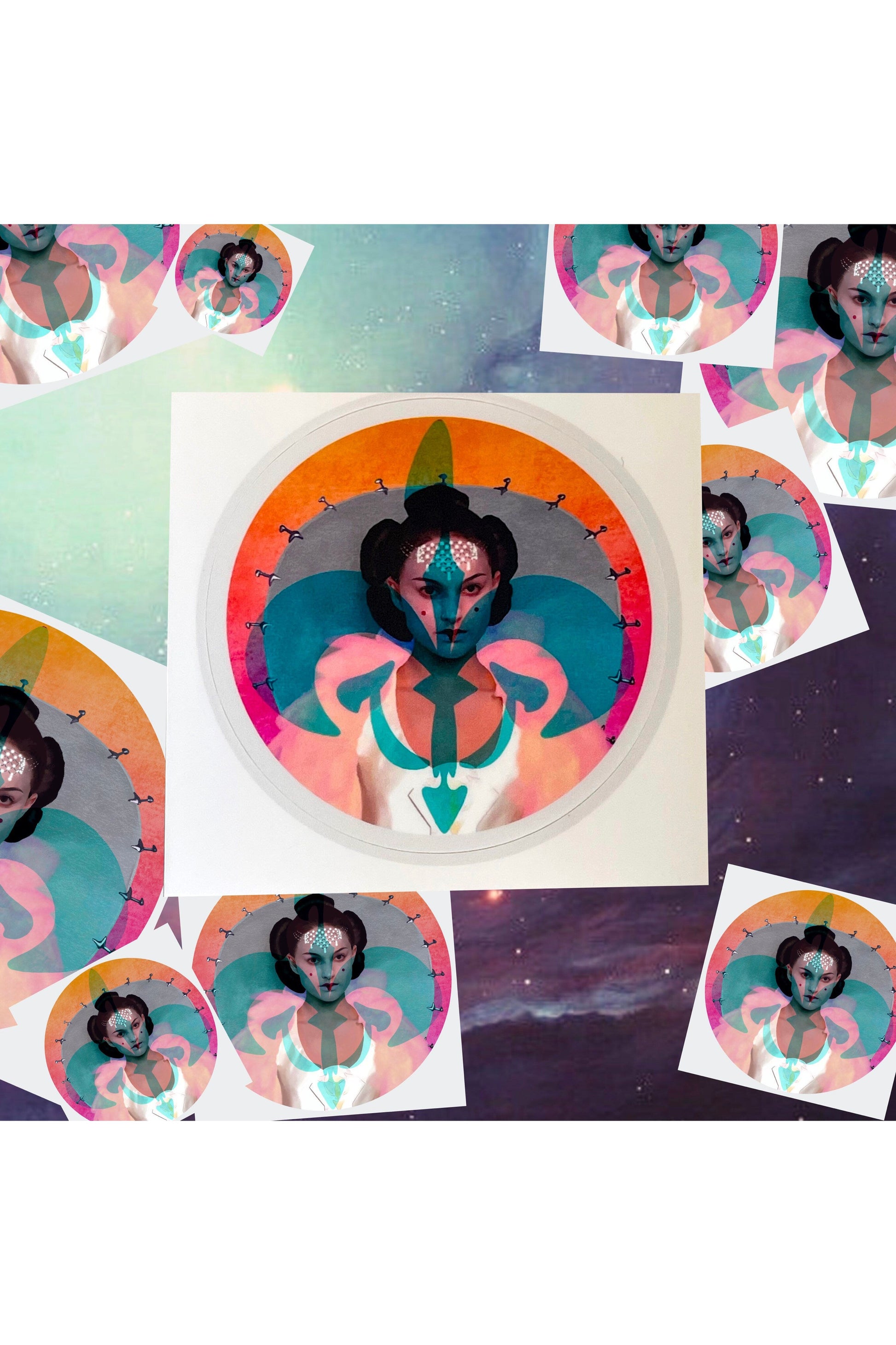 Padme Amidala Naberrie Kiss Cut Circle Sticker Pack (Set of 3).
