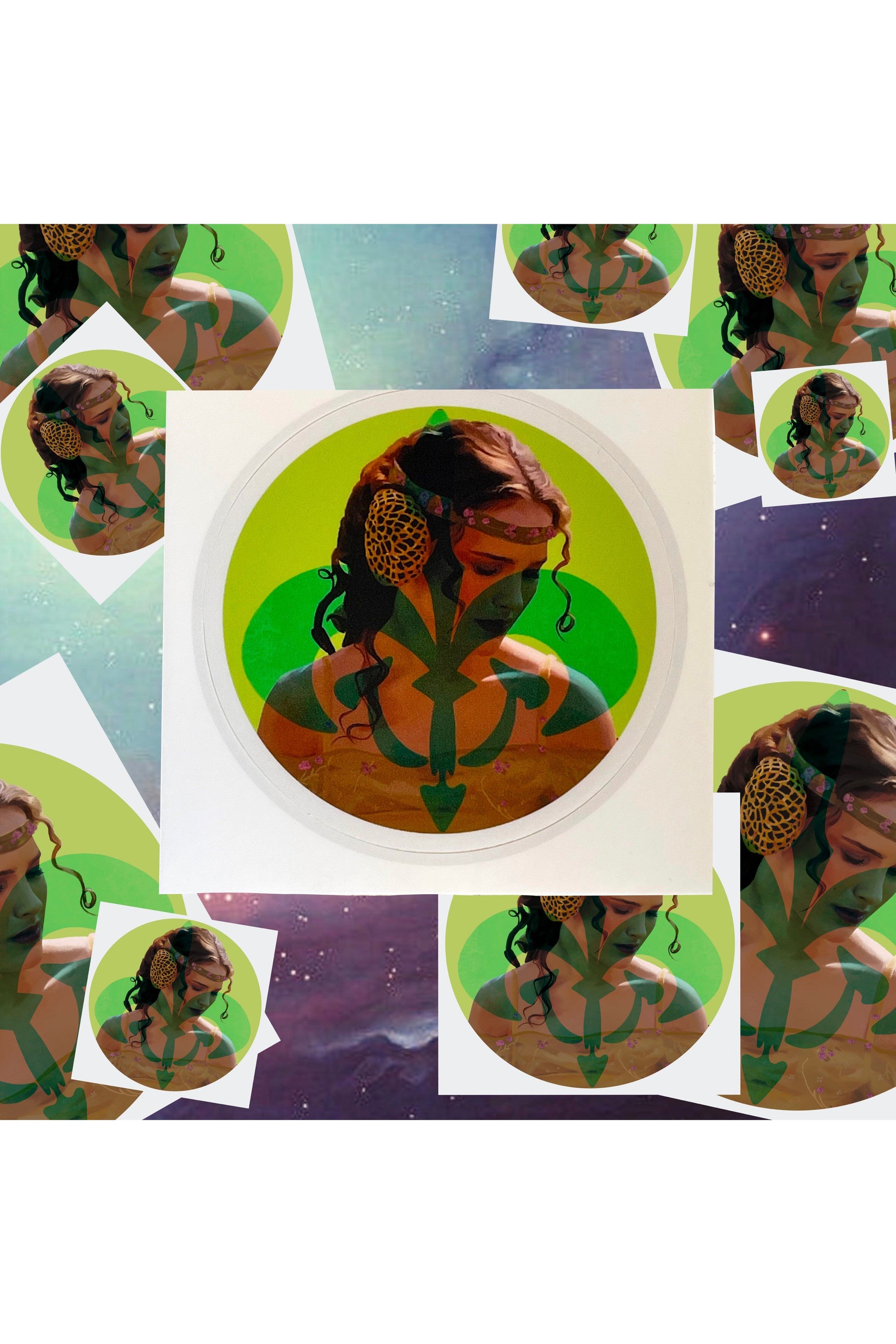 Padme Amidala Naberrie Kiss Cut Circle Sticker Pack (Set of 3).
